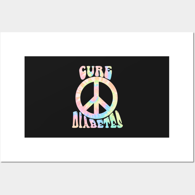 Cure Diabetes TieDye Wall Art by CatGirl101